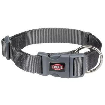 Trixie obroża premium L-XL,  grafitowa dla dużych psów, 40-65cm/25 mm