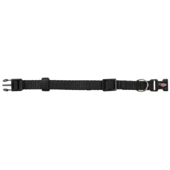 Trixie Obroża Premium XXS-XS, dla małych psów, czarna, 15-25 cm/10 mm