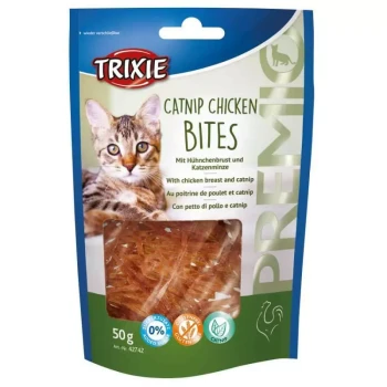 Trixie Premio Catnip Chicken Bites, przysmak z kocimiętką dla kotów, 50 g