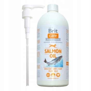 Brit Care Olej z łososia, suplement z omega-3 dla psów, 1000 ml