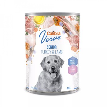 Calibra Verve GF Senior turkey lamb, karma w puszce dla psa seniora, 400 g