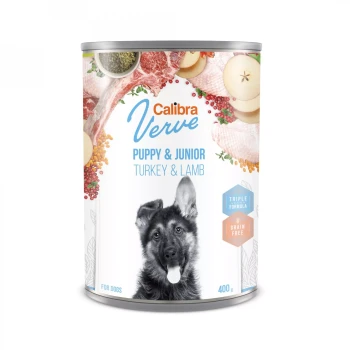 Calibra Dog Verve GF Junior, bezzbożowa mokra karma dla młodych psów, 400g