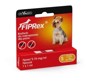 Vet-Agro Fiprex S Pies do 10 kg, krople na pchły i kleszcze, 1 sztuka