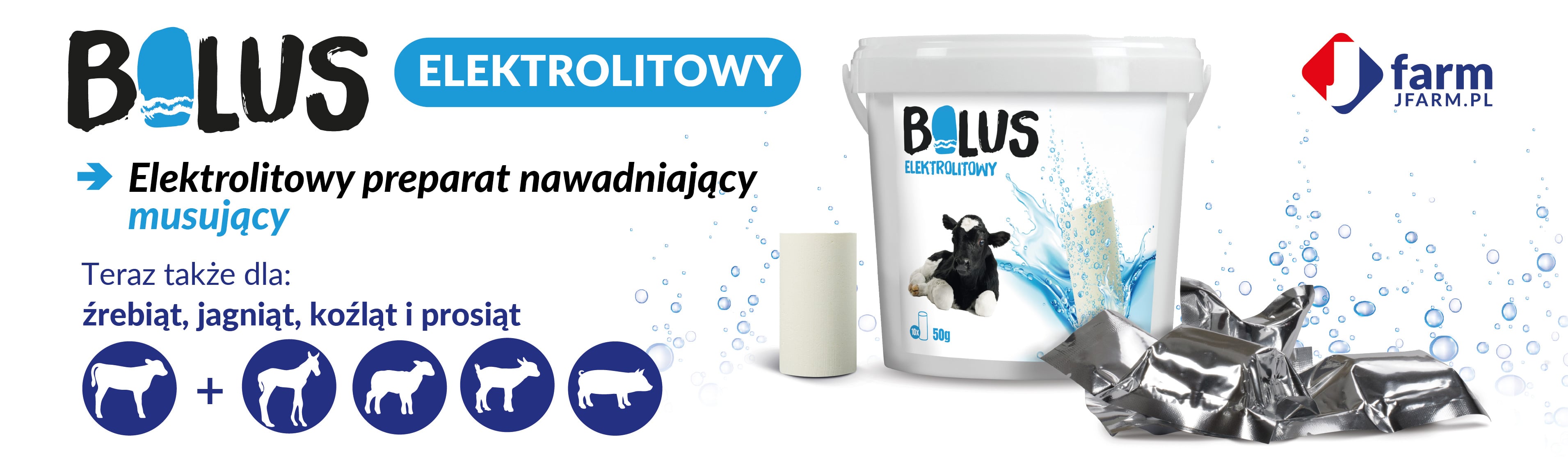 Bolusy Elektrolitowe dla cieląt vetamicus.pl